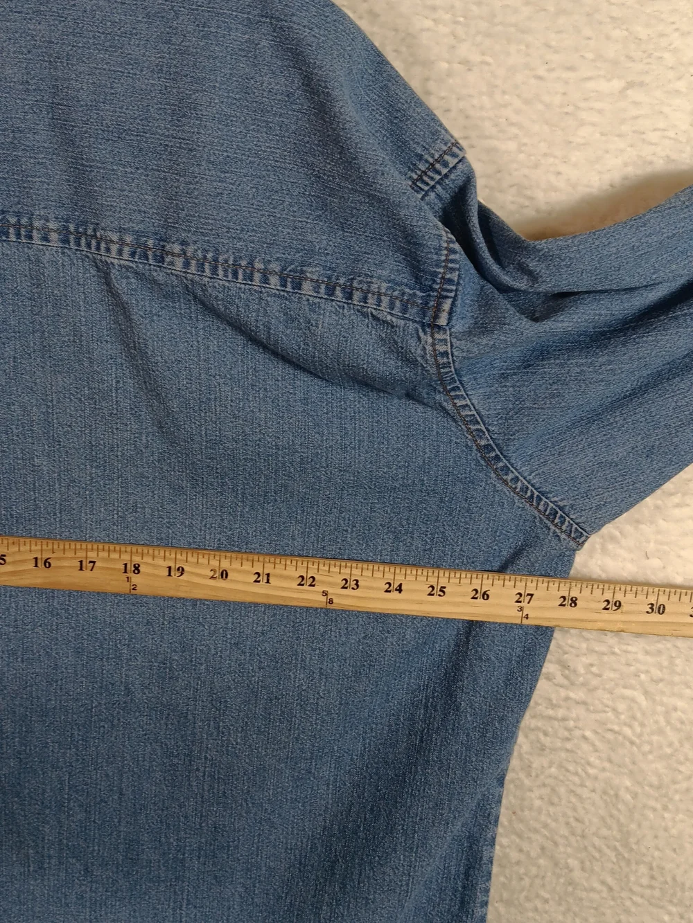 Vintage 90s Levis Shirt Mens XL Blue Denim Red Tap Metal Button Oversized Work